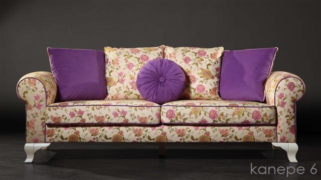 kantrı kanepe çiçekli döşeme modelleri