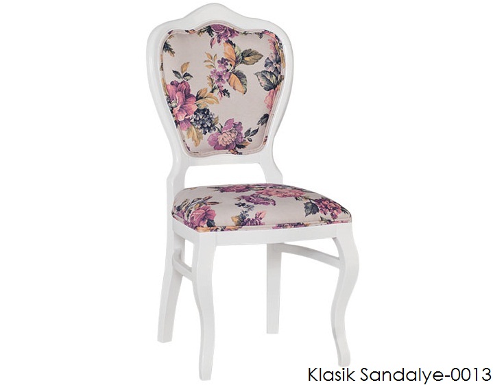 klasik sandalye çiçekli kumaş kaplama modelleri